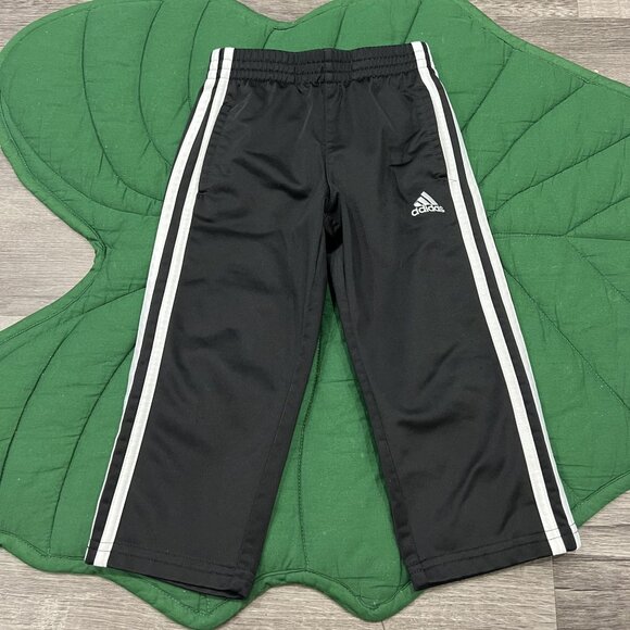 Adidas 3T Black Track Pants Fleece Lined - Picture 1 of 5